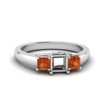 Load image into Gallery viewer, semi-mount-u-prong-three-stone-diamond-engagement-ring-with-orange-sapphire-in-14K-white-gold-FDENR578SMRGSAOR-NL-WG
