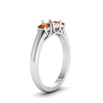 Load image into Gallery viewer, semi-mount-u-prong-three-stone-diamond-engagement-ring-with-orange-sapphire-in-14K-white-gold-FDENR578SMRGSAORANGLE2-NL-WG
