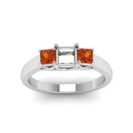 Load image into Gallery viewer, semi-mount-u-prong-three-stone-diamond-engagement-ring-with-orange-sapphire-in-14K-white-gold-FDENR578SMRGSAORANGLE5-NL-WG
