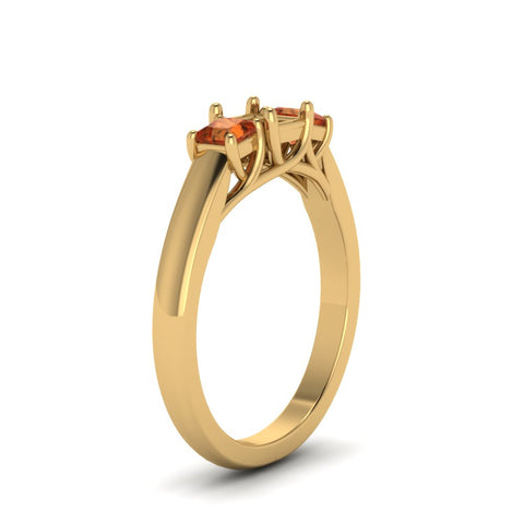 semi-mount-u-prong-three-stone-diamond-engagement-ring-with-orange-sapphire-in-14K-yellow-gold-FDENR578SMRGSAORANGLE2-NL-YG