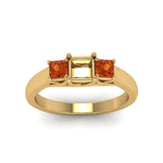 Load image into Gallery viewer, semi-mount-u-prong-three-stone-diamond-engagement-ring-with-orange-sapphire-in-14K-yellow-gold-FDENR578SMRGSAORANGLE5-NL-YG
