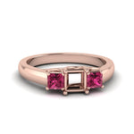 Load image into Gallery viewer, semi-mount-u-prong-three-stone-diamond-engagement-ring-with-pink-sapphire-in-14K-rose-gold-FDENR578SMRGSADRPI-NL-RG
