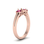 Load image into Gallery viewer, semi-mount-u-prong-three-stone-diamond-engagement-ring-with-pink-sapphire-in-14K-rose-gold-FDENR578SMRGSADRPIANGLE2-NL-RG
