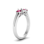 Load image into Gallery viewer, semi-mount-u-prong-three-stone-diamond-engagement-ring-with-pink-sapphire-in-14K-white-gold-FDENR578SMRGSADRPIANGLE2-NL-WG
