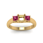 Load image into Gallery viewer, semi-mount-u-prong-three-stone-diamond-engagement-ring-with-pink-sapphire-in-14K-yellow-gold-FDENR578SMRGSADRPIANGLE5-NL-YG
