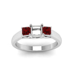 Load image into Gallery viewer, semi-mount-u-prong-three-stone-diamond-engagement-ring-with-ruby-in-14K-white-gold-FDENR578SMRGRUDRANGLE5-NL-WG
