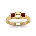 Load image into Gallery viewer, semi-mount-u-prong-three-stone-diamond-engagement-ring-with-ruby-in-14K-yellow-gold-FDENR578SMRGRUDRANGLE5-NL-YG
