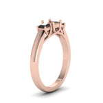 Load image into Gallery viewer, semi-mount-u-prong-three-stone-engagement-ring-black-diamond-in-14K-rose-gold-FDENR578SMRGBLACKANGLE2-NL-RG
