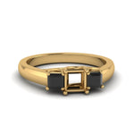 Load image into Gallery viewer, semi-mount-u-prong-three-stone-engagement-ring-black-diamond-in-14K-yellow-gold-FDENR578SMRGBLACK-NL-YG
