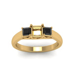 Load image into Gallery viewer, semi-mount-u-prong-three-stone-engagement-ring-black-diamond-in-14K-yellow-gold-FDENR578SMRGBLACKANGLE5-NL-YG
