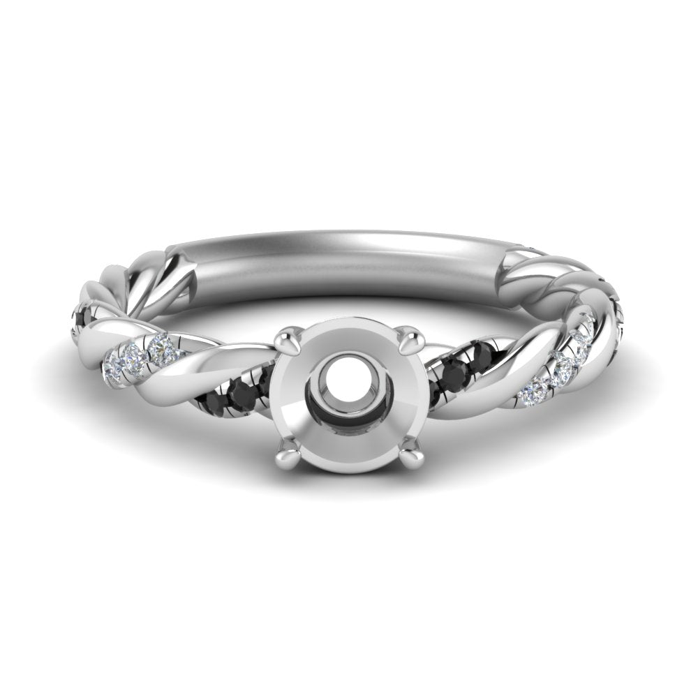 Twisted Vine Semi Mount Engagement Ring