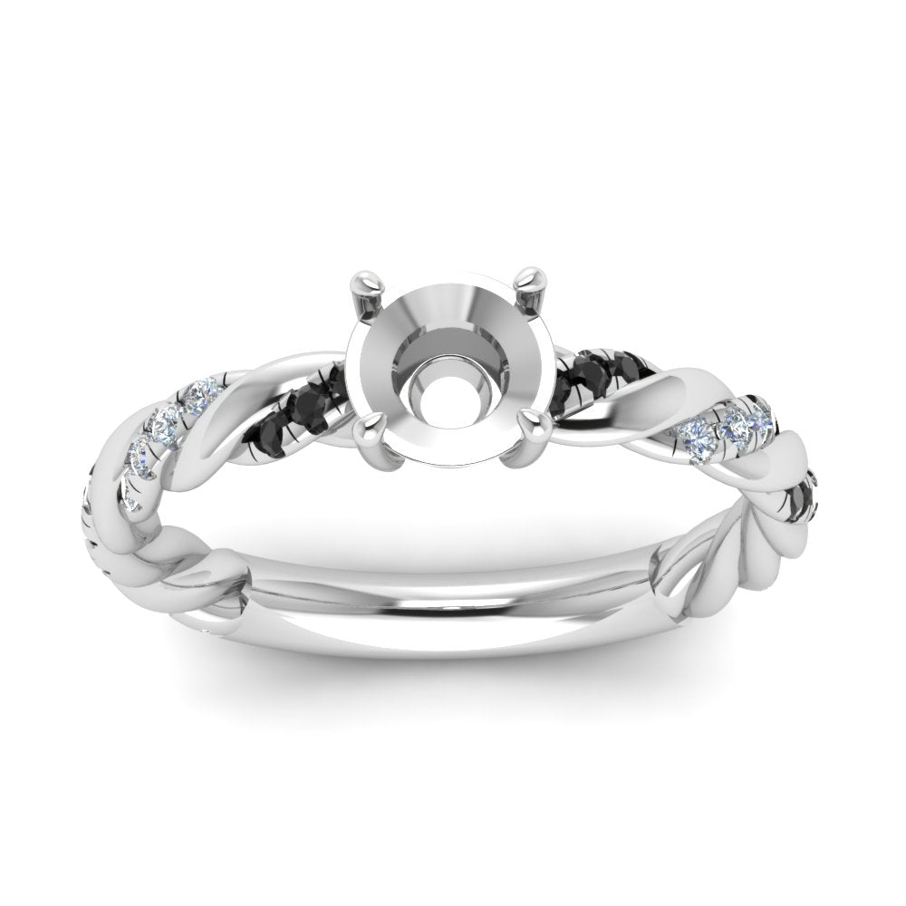Twisted Vine Semi Mount Engagement Ring