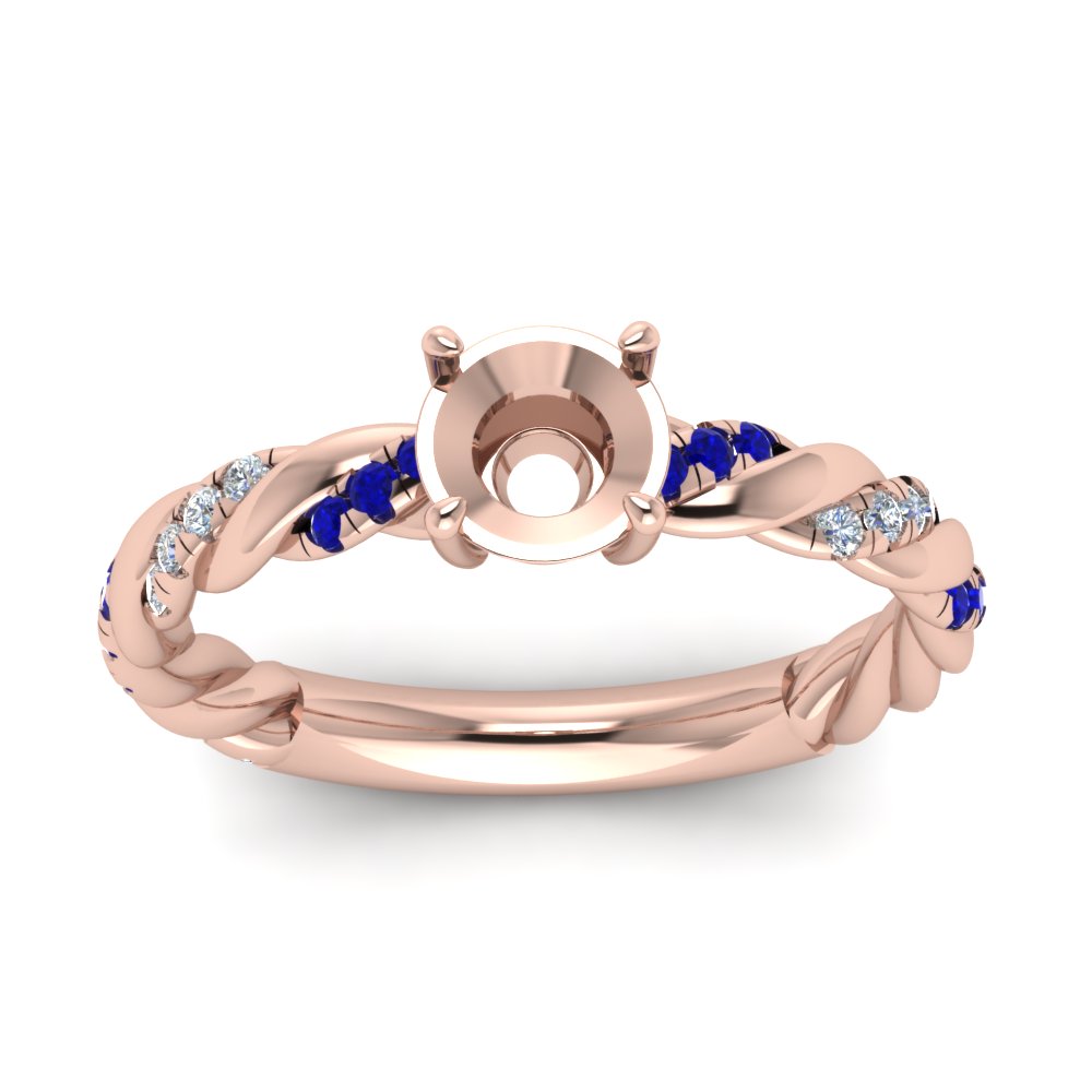 Twisted Vine Semi Mount Engagement Ring