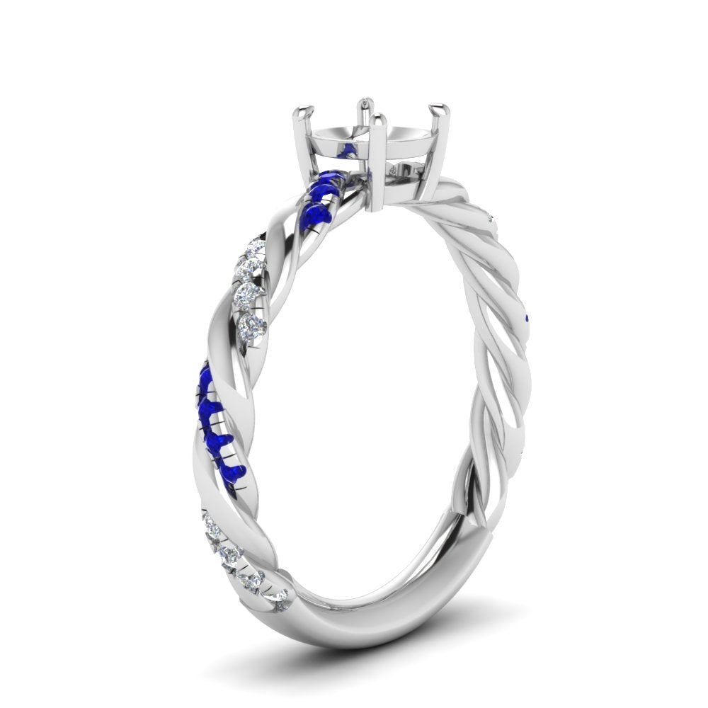 Twisted Vine Semi Mount Engagement Ring