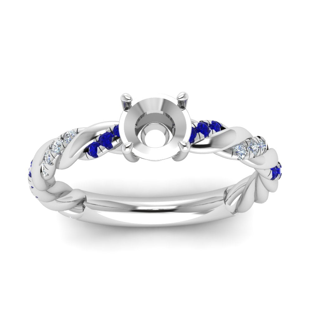 Twisted Vine Semi Mount Engagement Ring