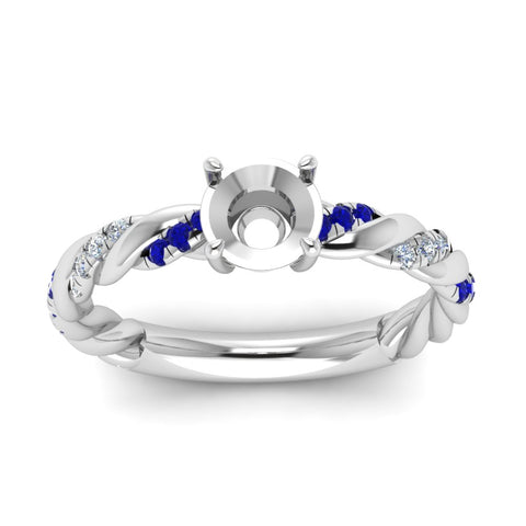Twisted Vine Semi Mount Engagement Ring