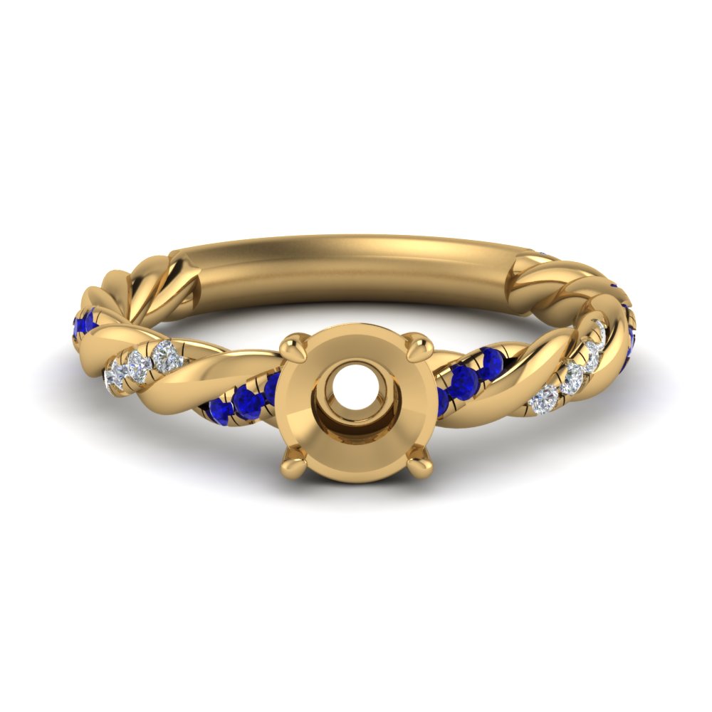 Twisted Vine Semi Mount Engagement Ring