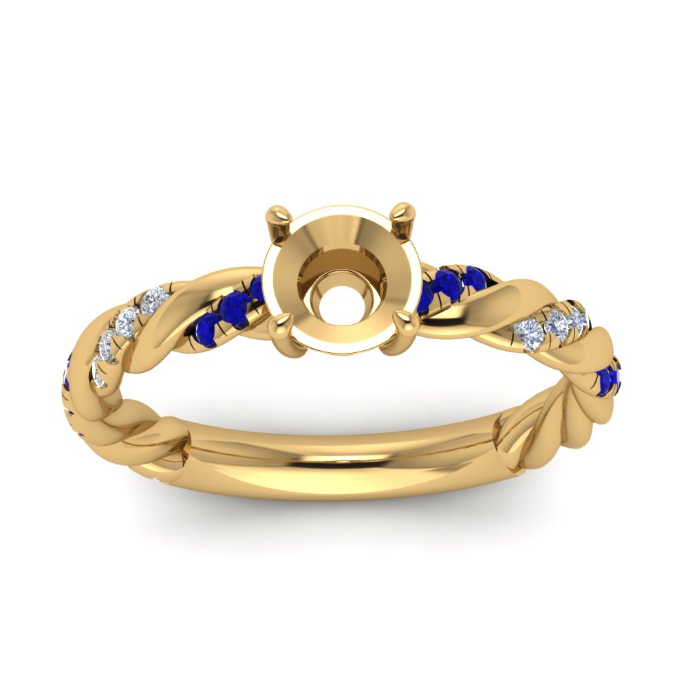 Twisted Vine Semi Mount Engagement Ring