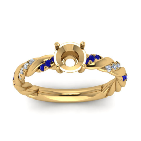 Twisted Vine Semi Mount Engagement Ring