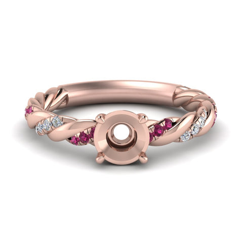 Twisted Vine Semi Mount Engagement Ring