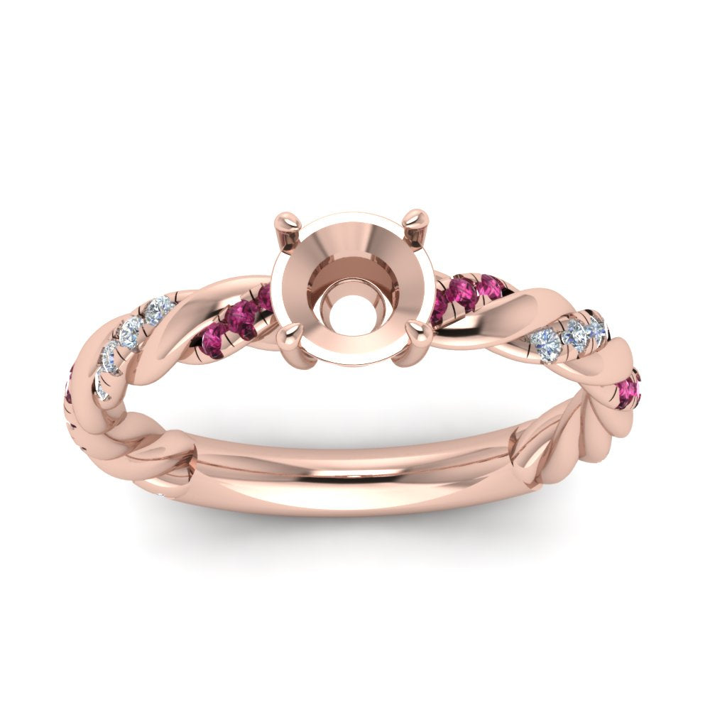 Twisted Vine Semi Mount Engagement Ring