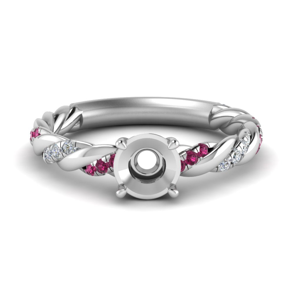 Twisted Vine Semi Mount Engagement Ring