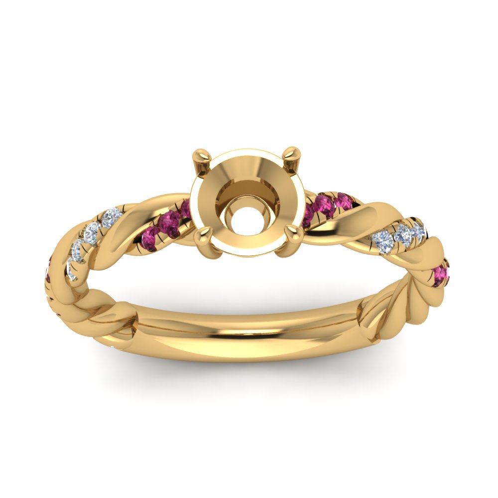 Twisted Vine Semi Mount Engagement Ring