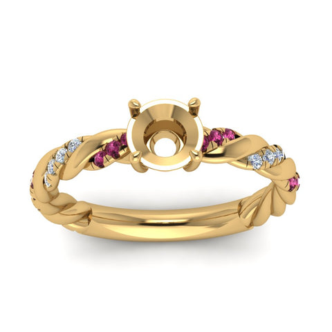 Twisted Vine Semi Mount Engagement Ring