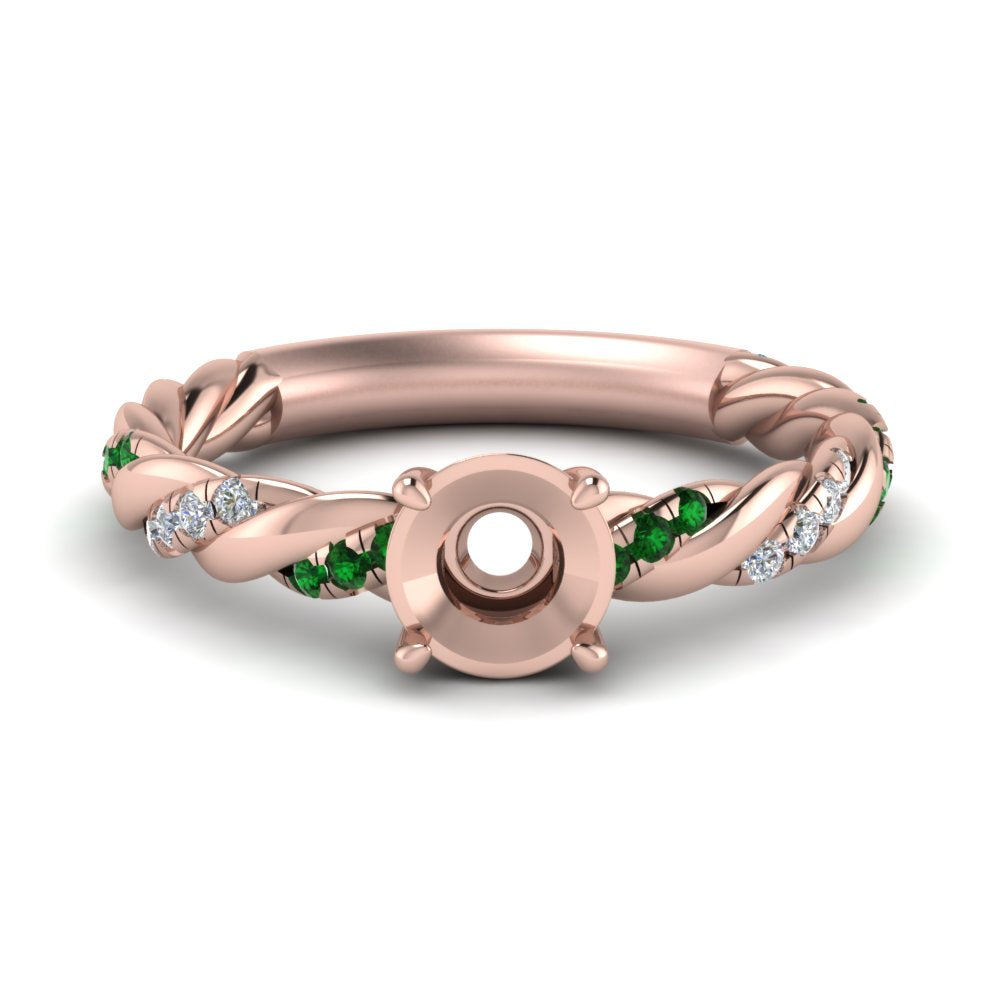 Twisted Vine Semi Mount Engagement Ring