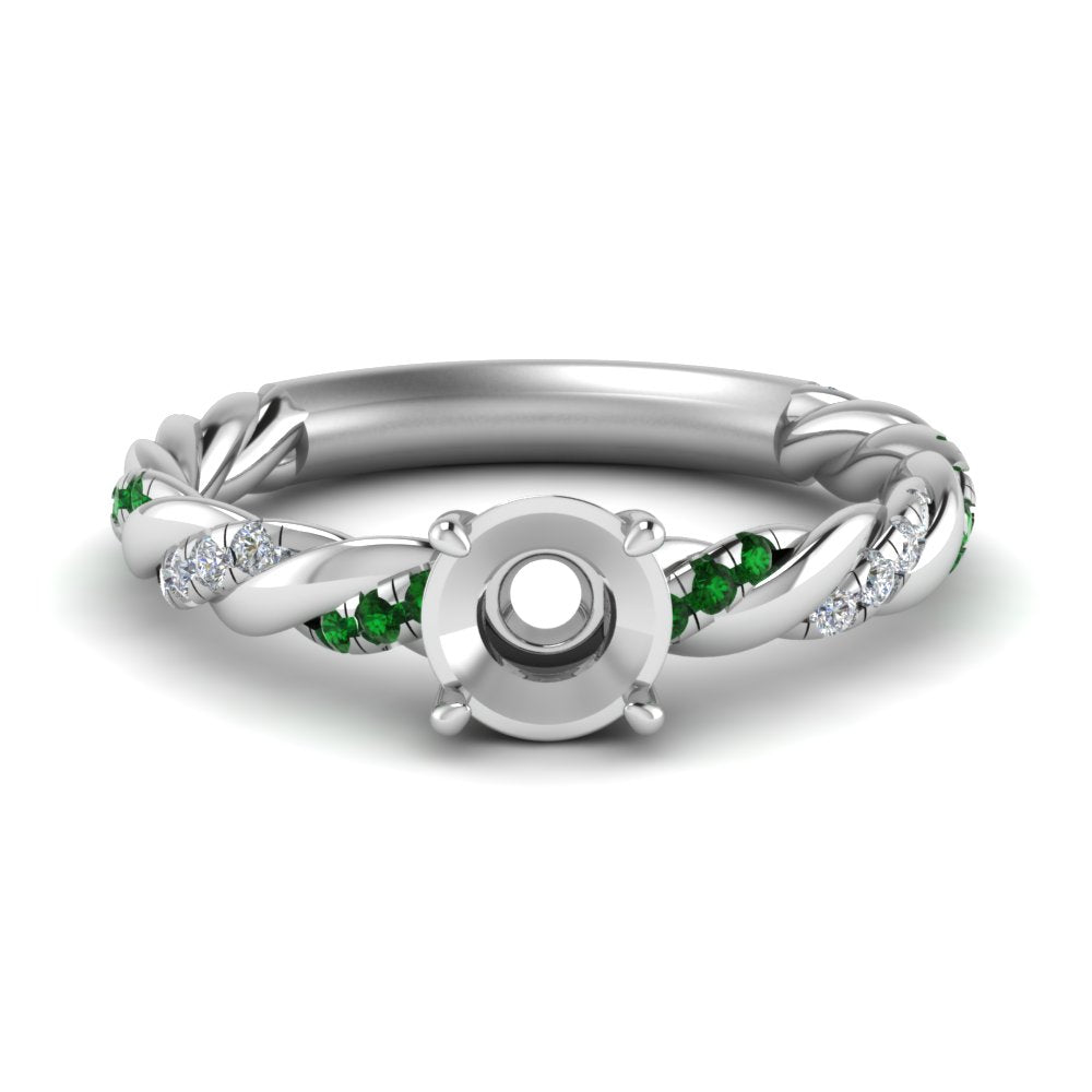 Twisted Vine Semi Mount Engagement Ring