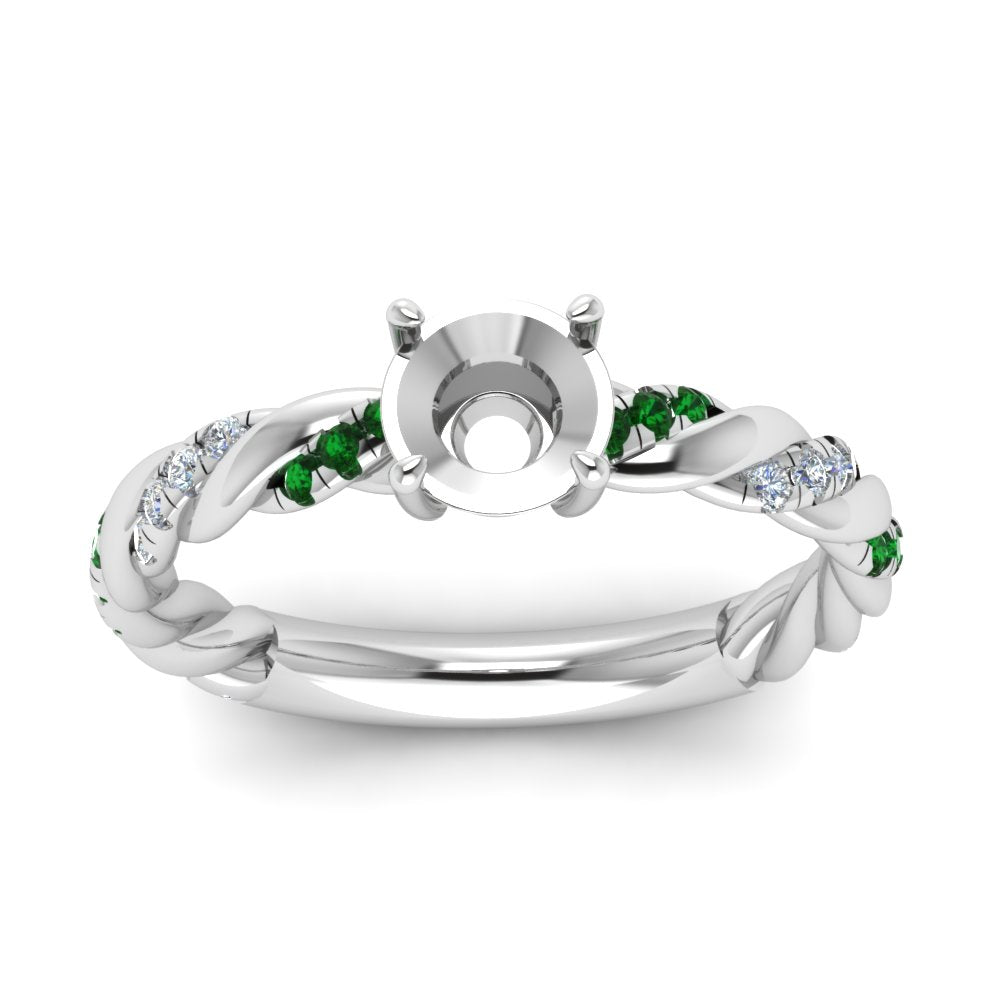 Twisted Vine Semi Mount Engagement Ring