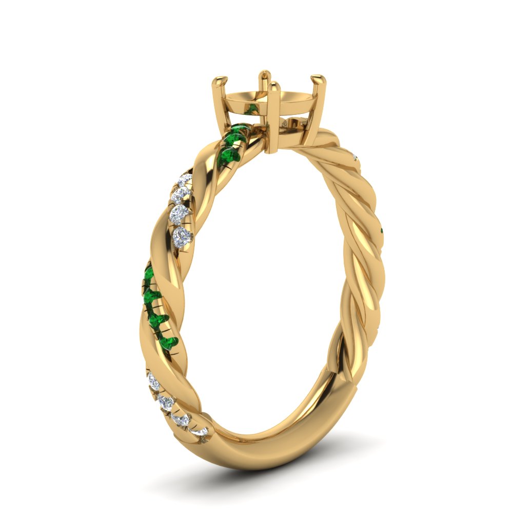 Twisted Vine Semi Mount Engagement Ring