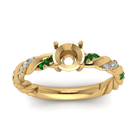 Twisted Vine Semi Mount Engagement Ring