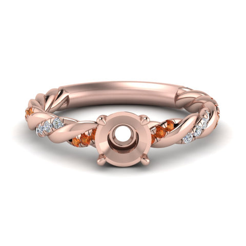 Twisted Vine Semi Mount Engagement Ring