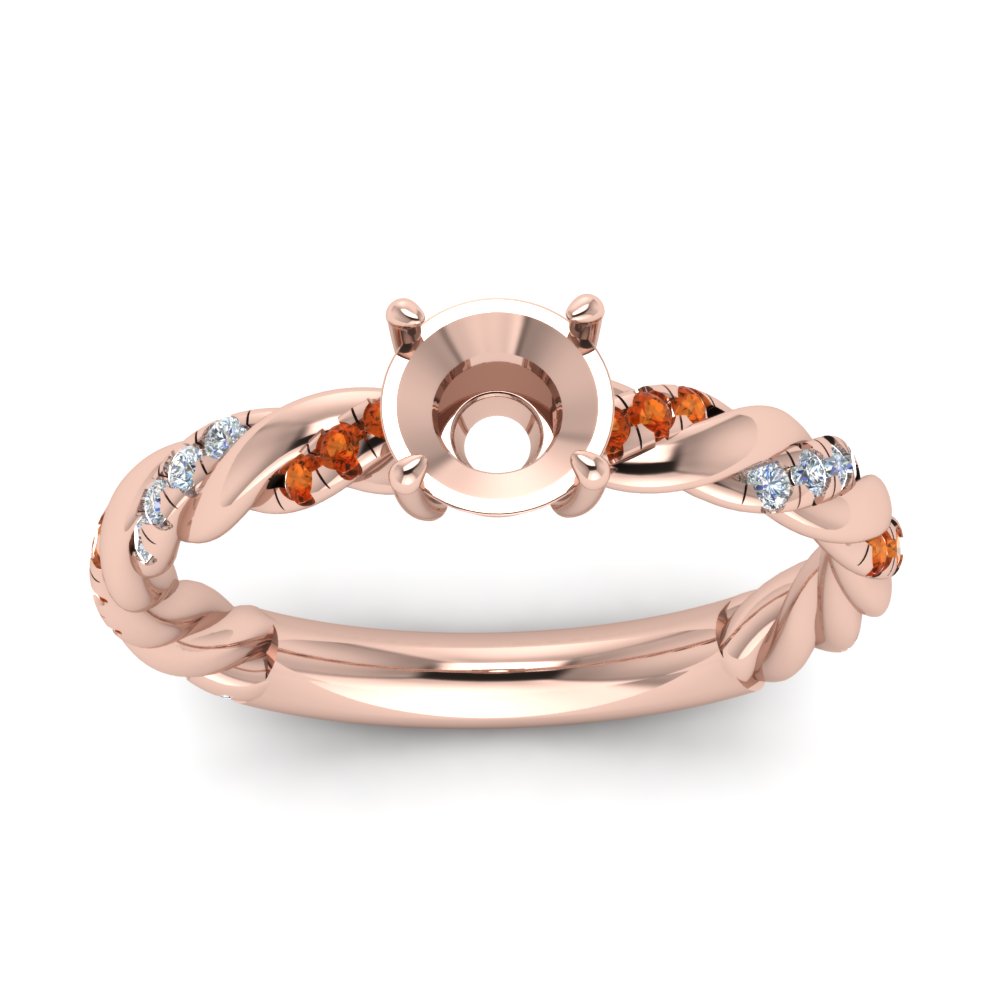 Twisted Vine Semi Mount Engagement Ring