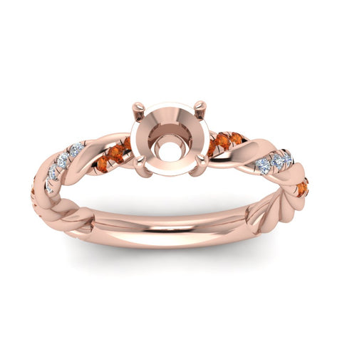 Twisted Vine Semi Mount Engagement Ring