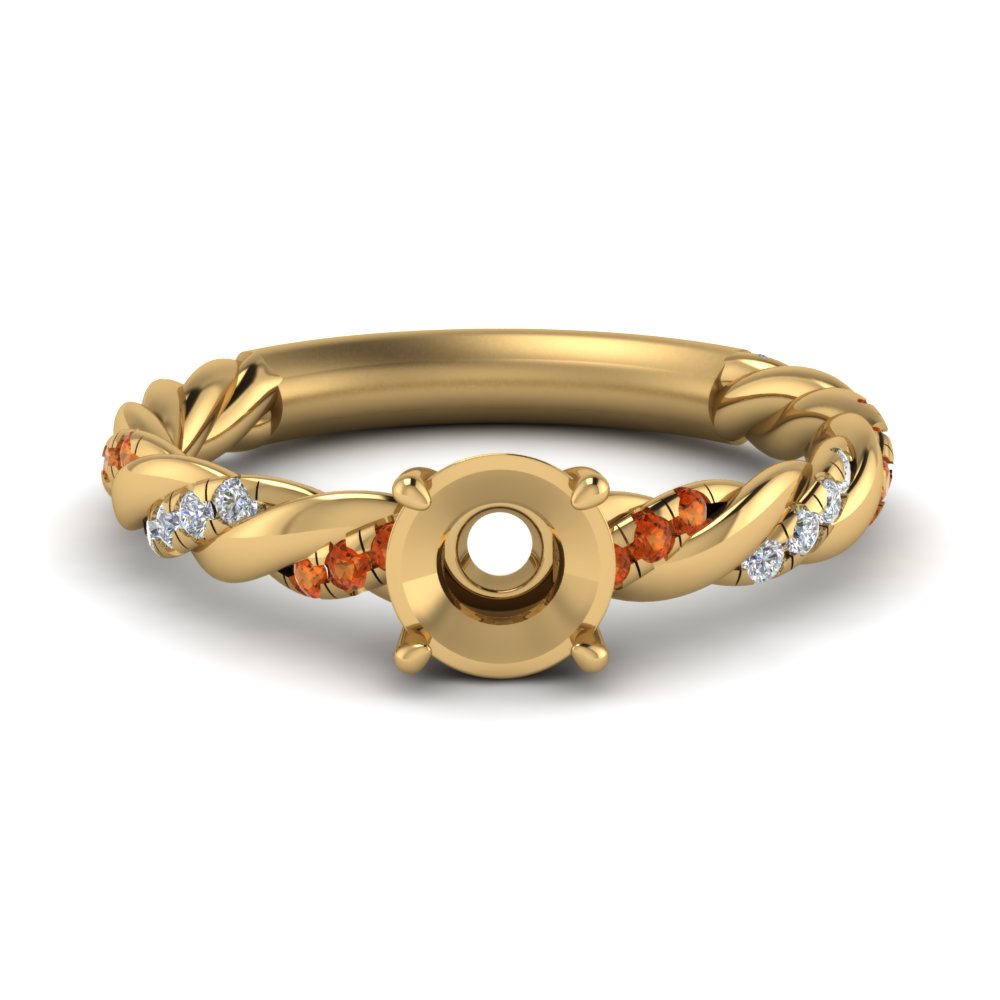 Twisted Vine Semi Mount Engagement Ring