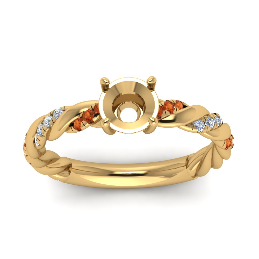 Twisted Vine Semi Mount Engagement Ring