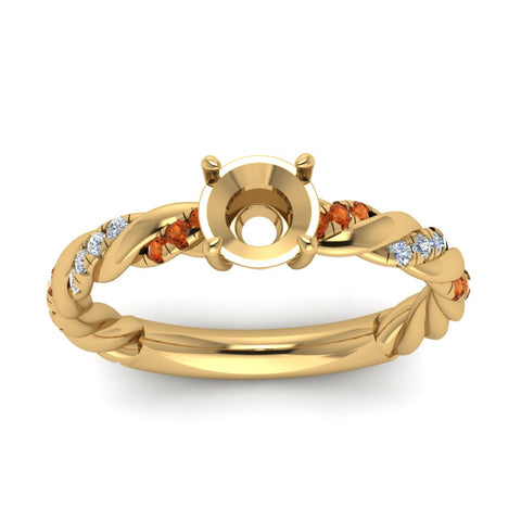 Twisted Vine Semi Mount Engagement Ring