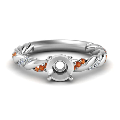 Twisted Vine Semi Mount Engagement Ring