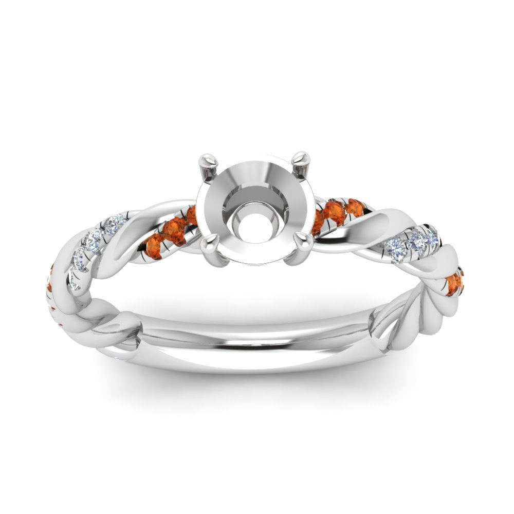 Twisted Vine Semi Mount Engagement Ring