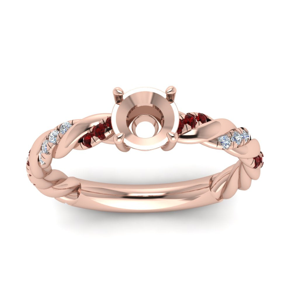 Twisted Vine Semi Mount Engagement Ring