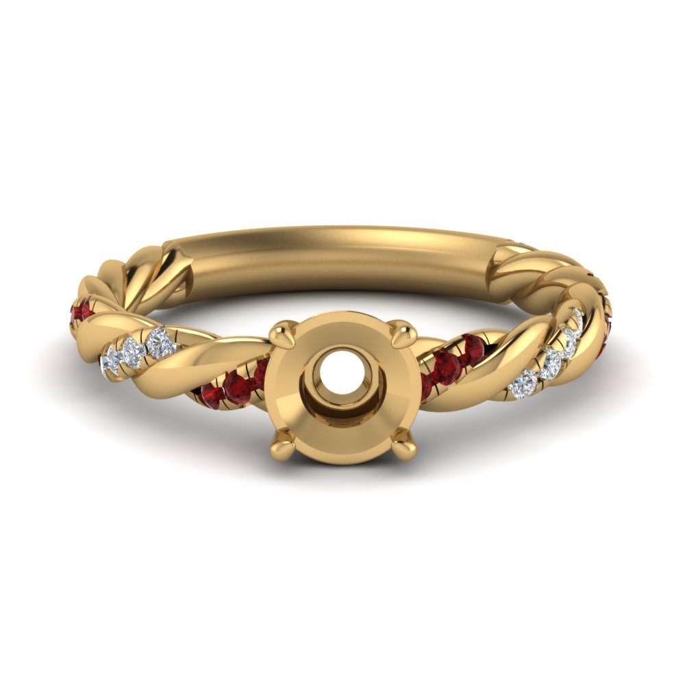 Twisted Vine Semi Mount Engagement Ring