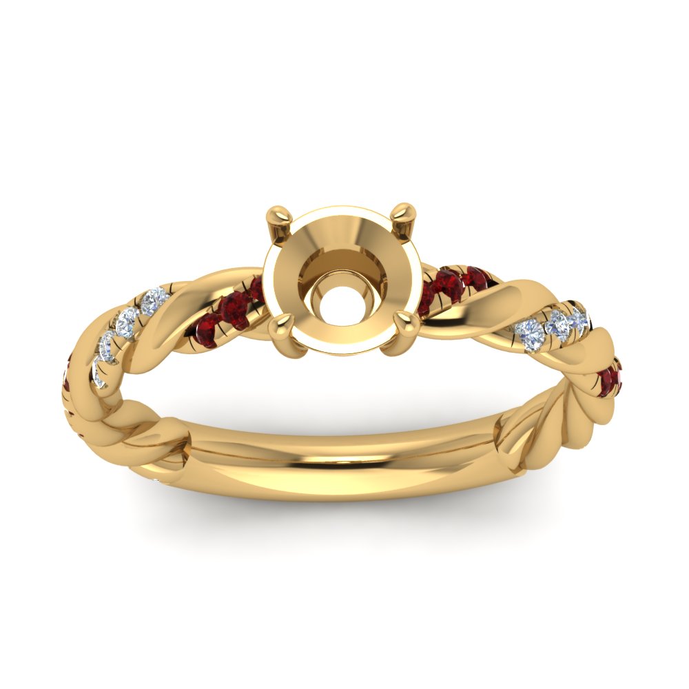 Twisted Vine Semi Mount Engagement Ring