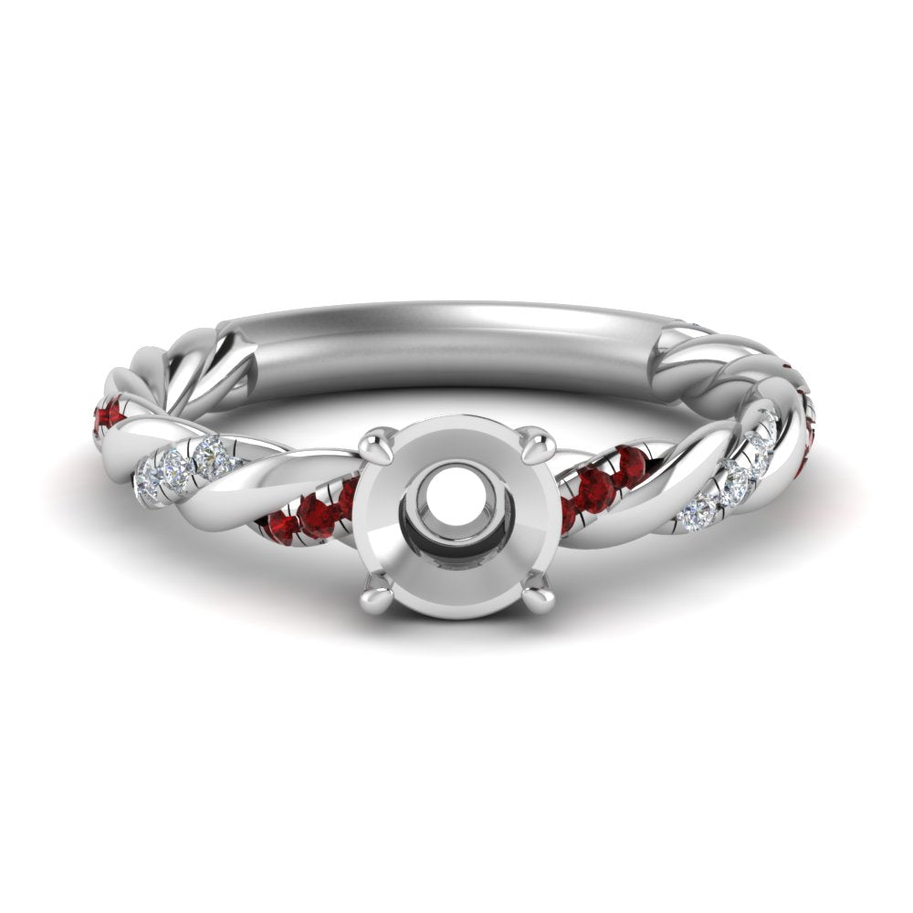 Twisted Vine Semi Mount Engagement Ring