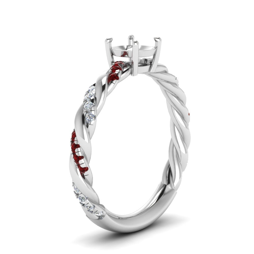 Twisted Vine Semi Mount Engagement Ring