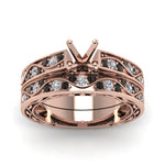 Load image into Gallery viewer, semi-mount-white-diamond-shank-wave-wedding-set-with-black-diamond-in-14K-rose-gold-FDENS3543SMGBLACKANGLE5-NL-RG