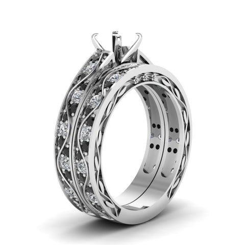 semi-mount-white-diamond-shank-wave-wedding-set-with-black-diamond-in-14K-white-gold-FDENS3543SMGBLACKANGLE2-NL-WG