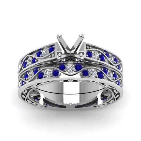 semi-mount-white-diamond-shank-wave-wedding-set-with-blue-sapphire-in-950-Platinum-FDENS3543SMGSABLANGLE5-NL-WG