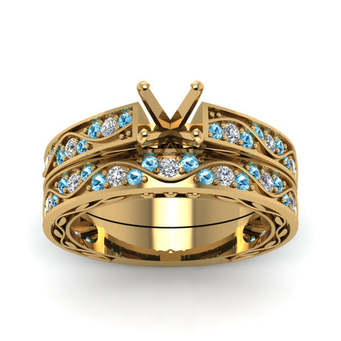 semi-mount-white-diamond-shank-wave-wedding-set-with-ice-blue-topaz-in-14K-rose-gold-FDENS3543SMGICBLTOANGLE5-NL-YG